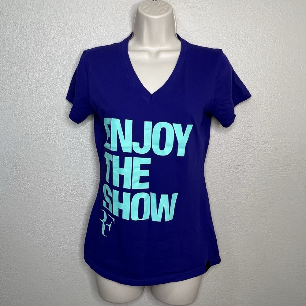 Nike Dri Fit Slim Fit Womens Small Stay Cool Purple Activewear T Shirt